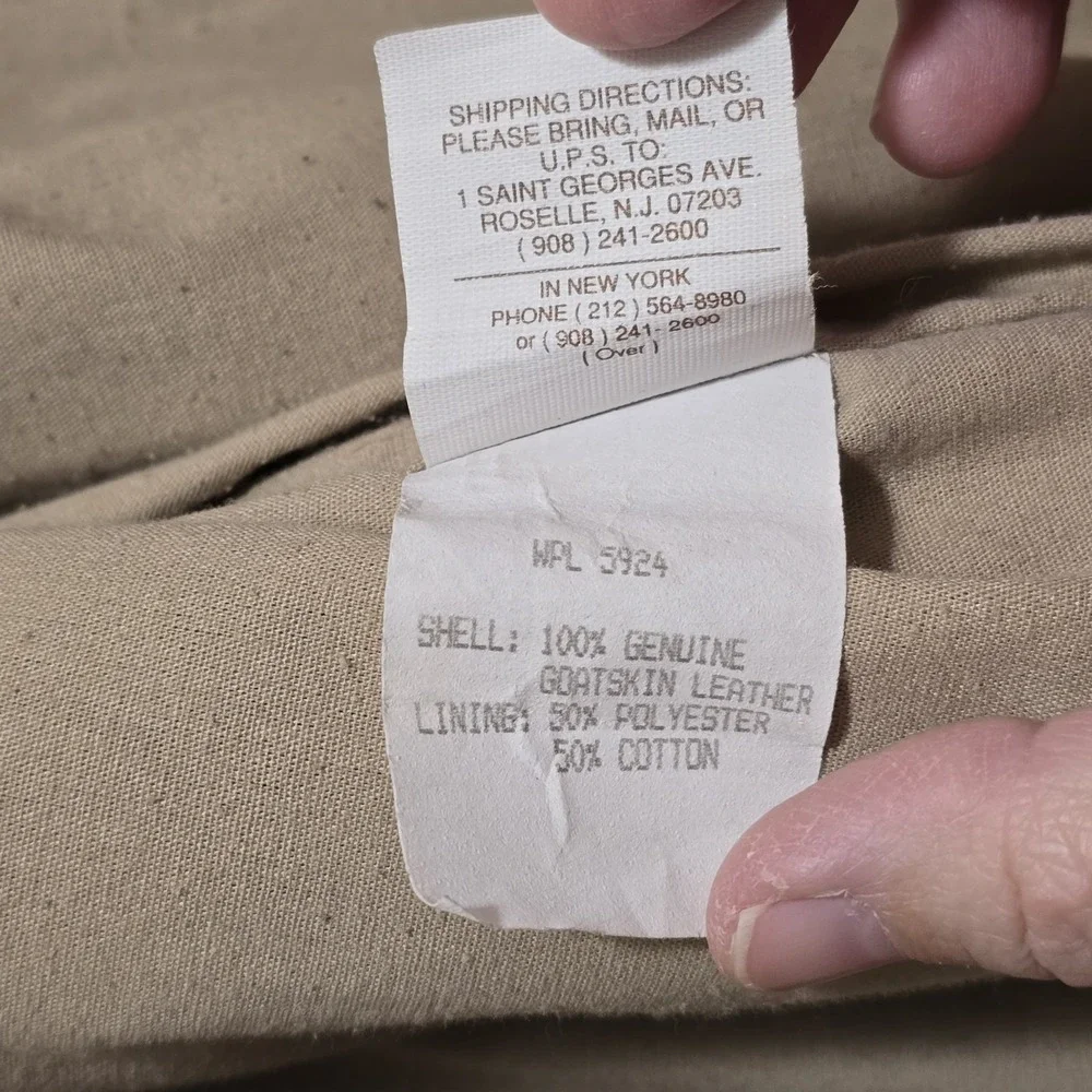 VTG Cooper A-2 100% Goatskin Leather USAF‎ Brown Bomber Flight Jacket Men's 44 R